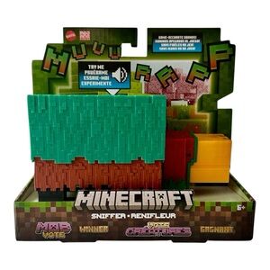 Mattle Minecraft Sniffer Action Figure with Sounds & Pixelated Design